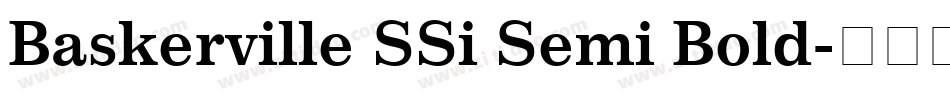 Baskerville SSi Semi Bold字体转换